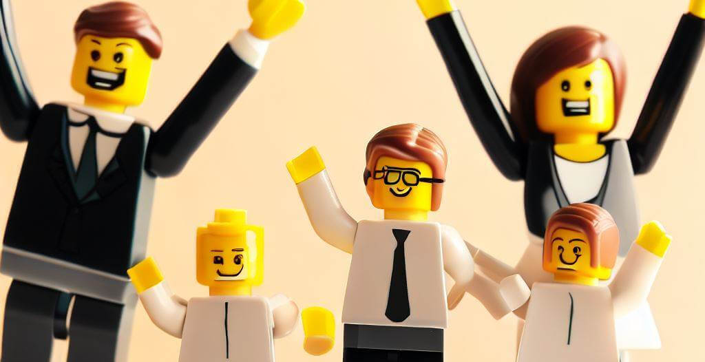 Eine Unternehmerfamilie als Legofiguren